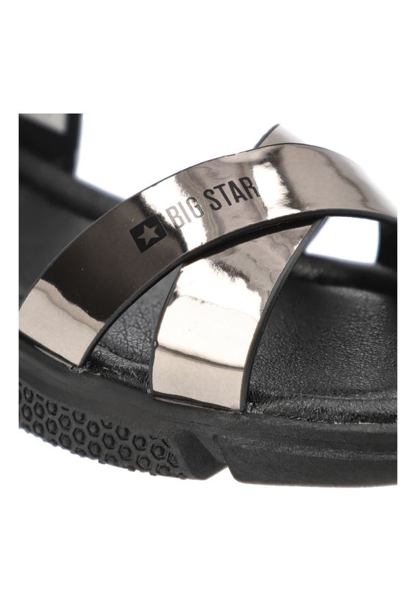 Big-Star - Czarne Sandały Big Star Dziewczęce Buty Na Lato. Okazja: na co dzień. Zapięcie: pasek. Kolor: czarny. Sezon: lato. Styl: elegancki, casual