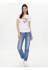 BOSS - Boss T-Shirt 50484941 Biały Slim Fit. Kolor: biały. Materiał: bawełna #4