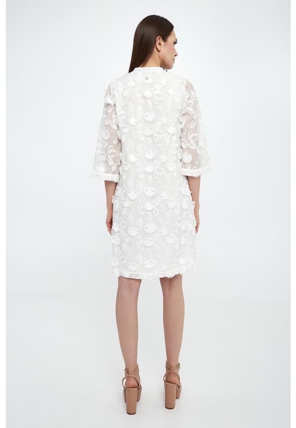 Sukienka haftowana Delina JOOP!. Wzór: haft