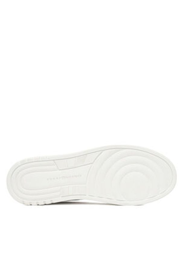 TOMMY HILFIGER - Tommy Hilfiger Sneakersy Th Sporty Cupsole Corp FW0FW09025 Biały. Kolor: biały. Materiał: skóra
