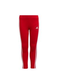 Adidas - Legginsy dla dzieci adidas Essentials 3-Stripes. Kolor: czerwony, wielokolorowy, biały