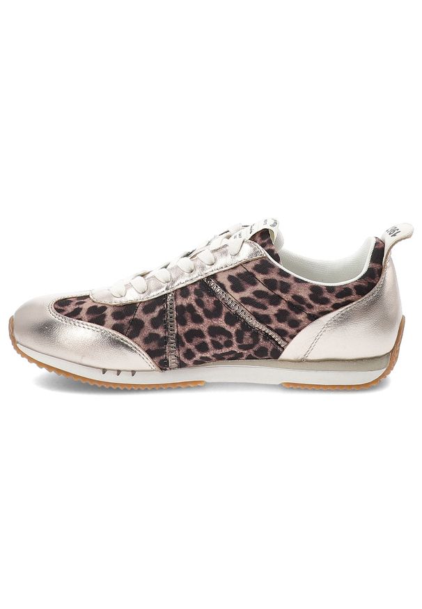 Brązowe Sneakersy Tamaris Modne Obuwie Damskie Leopard. Kolor: brązowy. Materiał: materiał. Wzór: motyw zwierzęcy. Styl: sportowy, elegancki