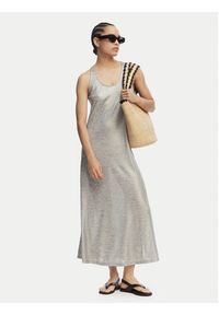 LOLA CASADEMUNT Sukienka codzienna LS2616083 Srebrny Regular Fit. Okazja: na co dzień. Kolor: srebrny. Materiał: syntetyk. Typ sukienki: proste. Styl: casual #4