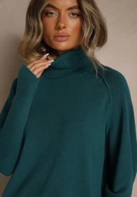 Renee - Zielony Golf z Domieszką Kaszmiru o Prostym Kroju Zoirsova. Okazja: na co dzień. Typ kołnierza: golf. Kolor: zielony. Materiał: kaszmir. Długość rękawa: długi rękaw. Długość: długie. Styl: elegancki, casual #5