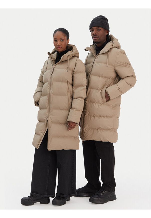 Rains Kurtka zimowa Unisex 15130 Beżowy Regular Fit. Kolor: beżowy. Materiał: syntetyk. Sezon: zima