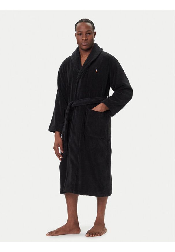 Polo Ralph Lauren Szlafrok 714966109002 Czarny. Typ kołnierza: polo. Kolor: czarny. Materiał: bawełna
