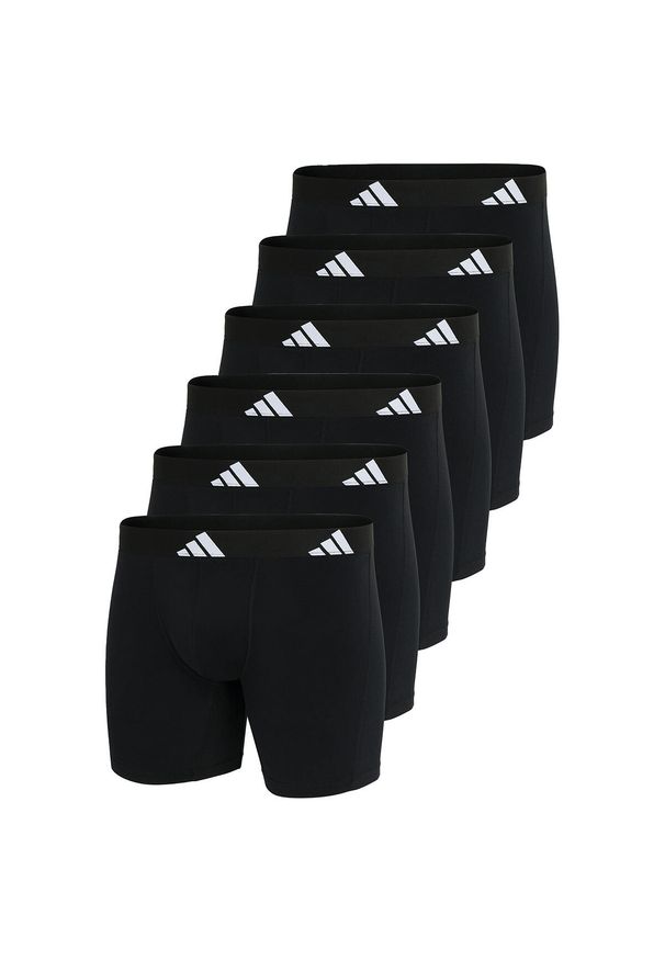 Adidas - Bokserki Active Flex Cotton 6 pak. Kolor: czarny. Materiał: bawełna, elastan. Sport: fitness