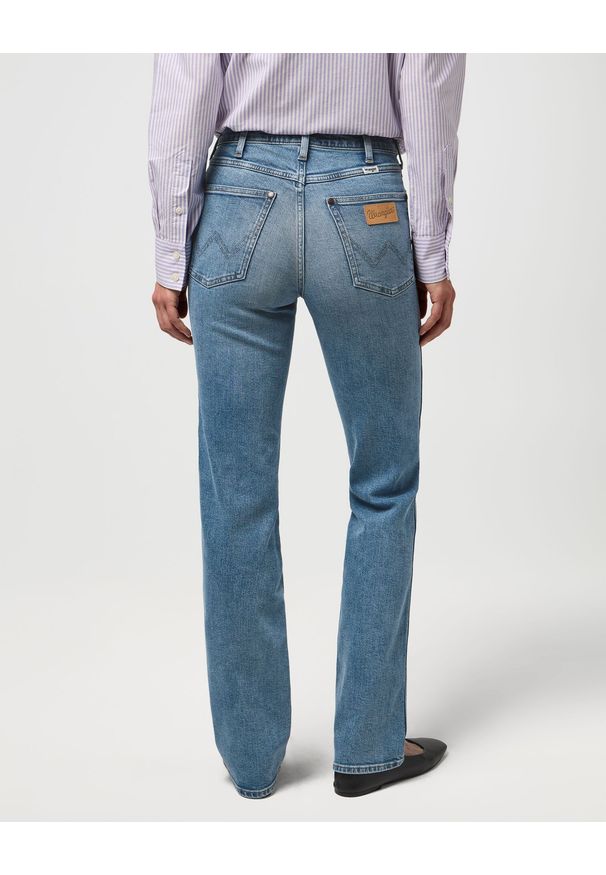 Wrangler - DAMSKIE SPODNIE WRANGLER STRAIGHT INDIGO VALLEY 112371169
