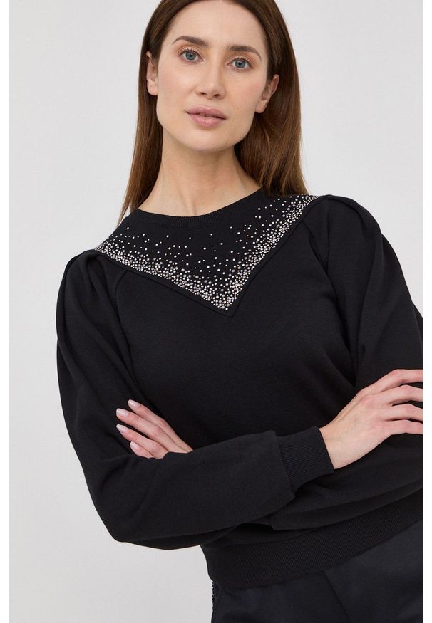 Liu Jo bluza damska kolor czarny gładka. Okazja: na co dzień. Kolor: czarny. Długość rękawa: raglanowy rękaw. Wzór: gładki. Styl: casual