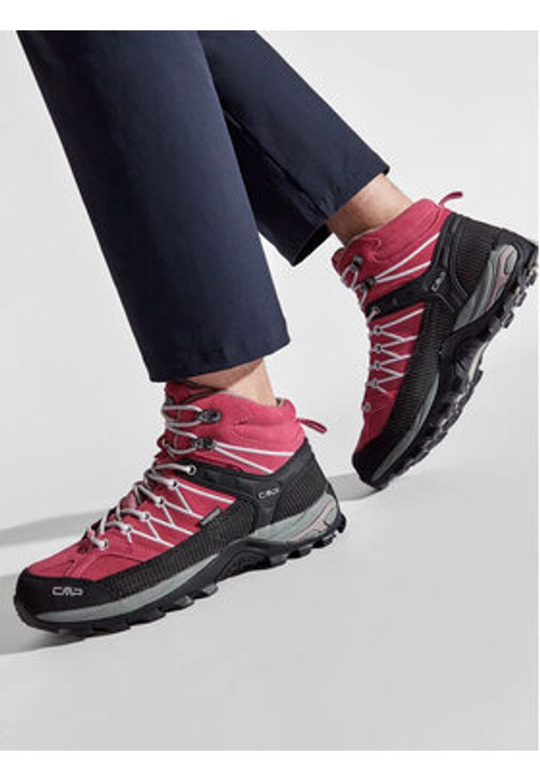 CMP Trekkingi Rigel Mid Wmn Trekking Wp 3Q12946 Różowy. Kolor: różowy. Materiał: zamsz, skóra