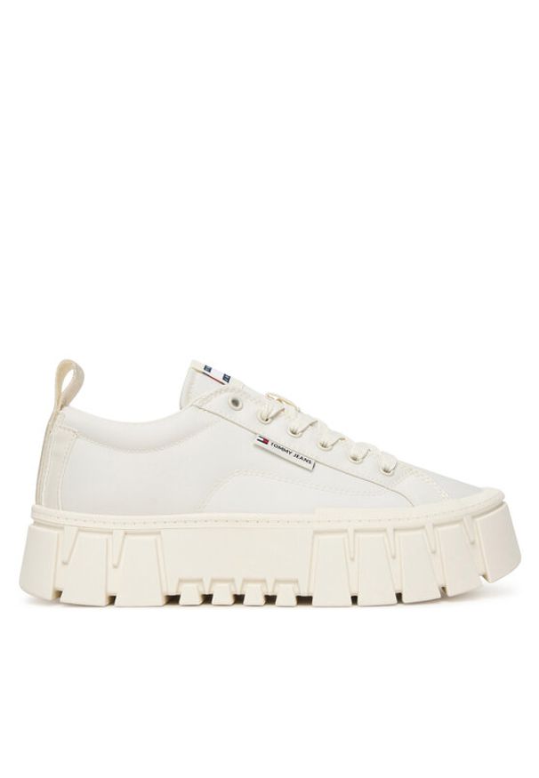 Tommy Jeans Sneakersy Tjw Flatform Chunky Sneaker EN0EN03036 Écru. Materiał: materiał
