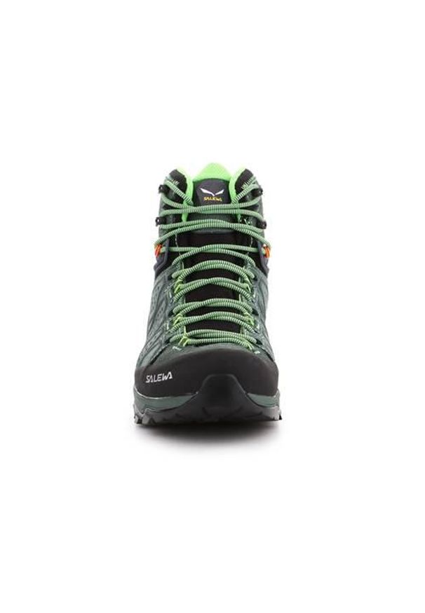 Buty trekkingowe męskie Salewa MS Alp 2 Mid Gtx. Wysokość cholewki: za kostkę. Zapięcie: bez zapięcia. Kolor: zielony. Materiał: skóra. Szerokość cholewki: normalna