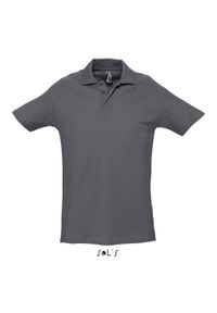 SOL'S - Polo Sol's Spring Ii. Typ kołnierza: polo. Kolor: szary. Materiał: bawełna. Styl: elegancki #1