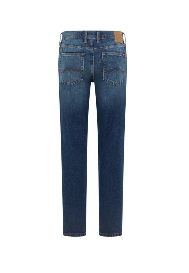 Mustang - Męskie Spodnie Jeansowe MUSTANG Denver Straight Denim Blue 1016340 5000 682