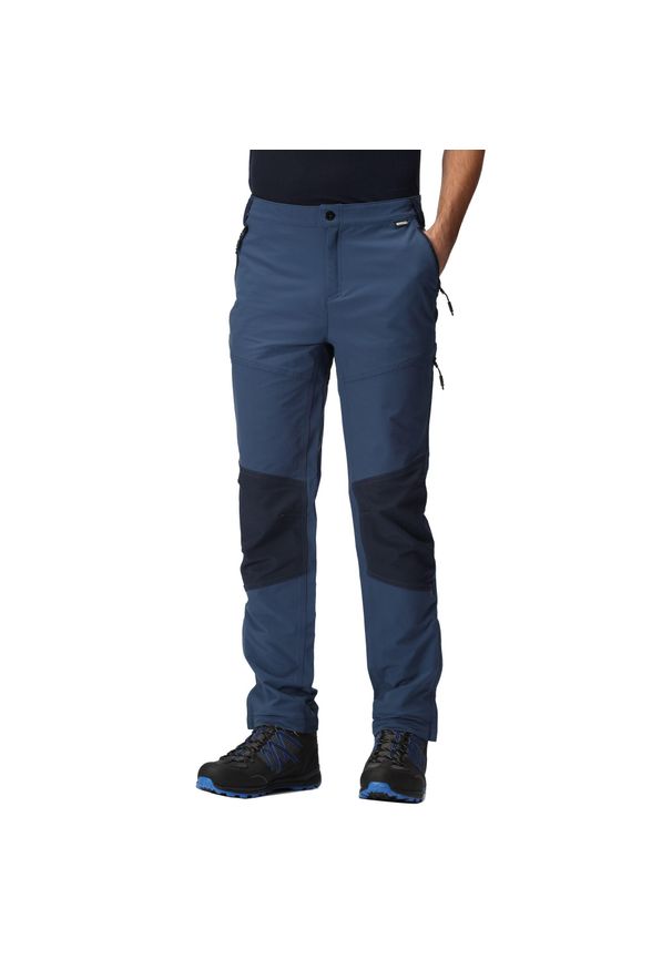 Regatta - Męskie spodnie trekkingowe ze streczem Questra V. Kolor: niebieski