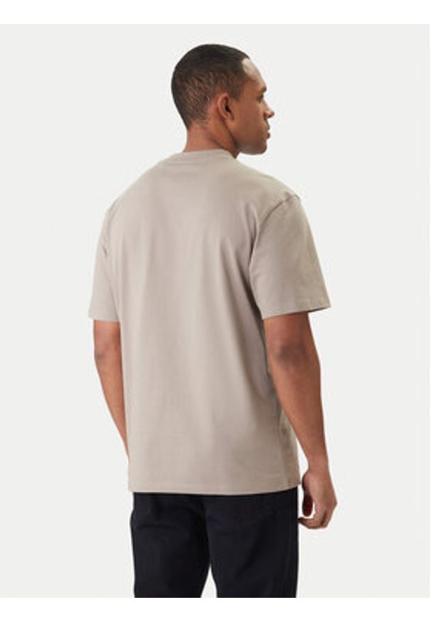 Hugo - HUGO T-Shirt Dumeon 50557445 Beżowy Regular Fit. Kolor: beżowy. Materiał: bawełna