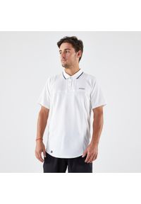 ARTENGO - Koszulka polo do tenisa męska Artengo Dry. Typ kołnierza: polo. Kolor: wielokolorowy, czarny, biały. Materiał: elastan, materiał. Sport: tenis