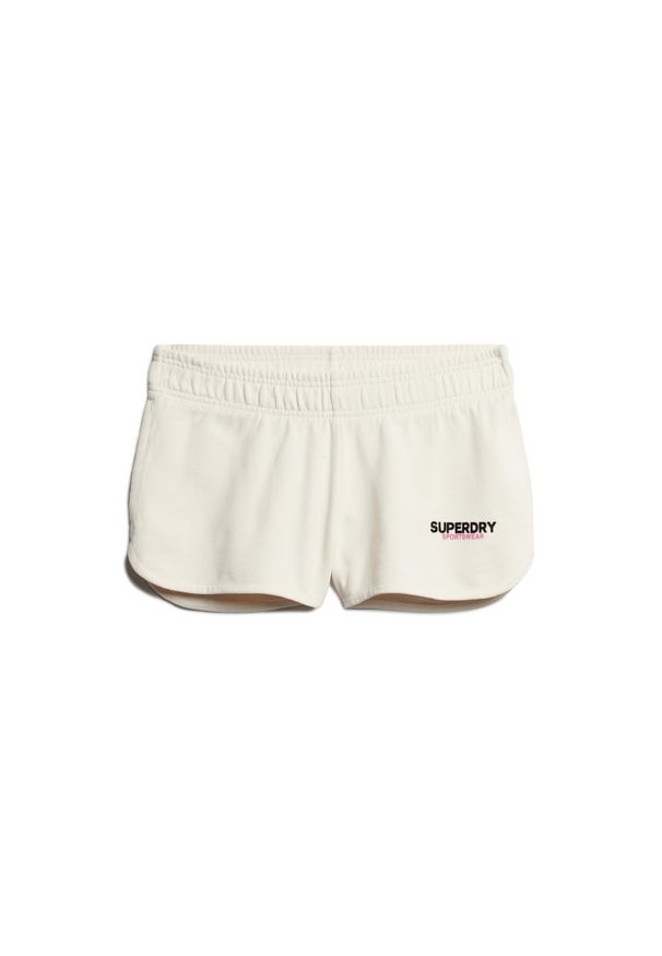 Szorty damskie Superdry Sportswear Logo. Kolor: biały. Długość: krótkie