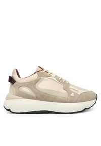 Love Moschino - LOVE MOSCHINO Sneakersy JA15415G0NINE10A Beżowy. Kolor: beżowy. Materiał: zamsz, skóra