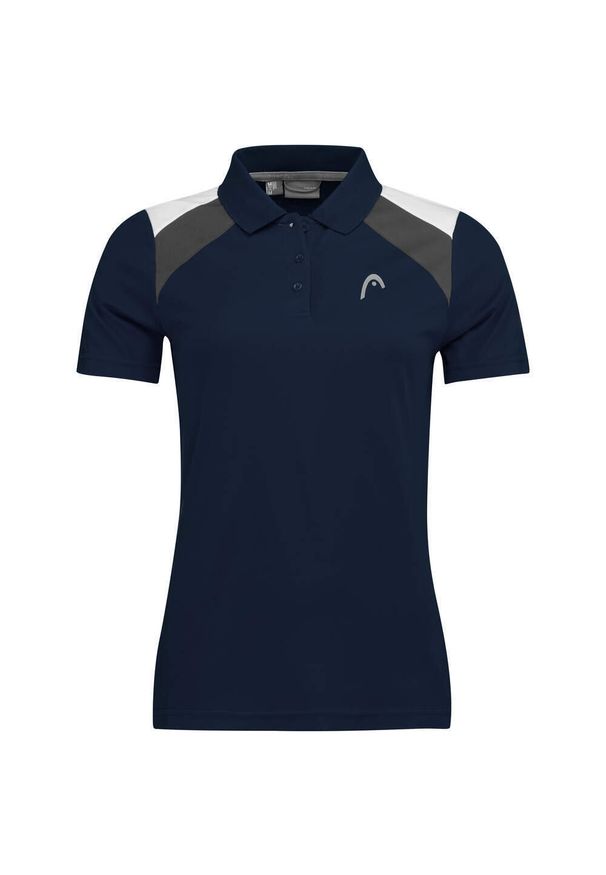 Head - Koszulka polo damska CLUB 22 Tech. Typ kołnierza: polo. Kolor: niebieski, wielokolorowy, czarny. Materiał: poliester, materiał. Sport: tenis