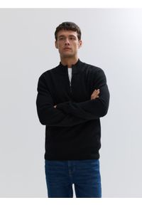 Reserved - Sweter z wełną - czarny. Kolor: czarny. Materiał: wełna #1