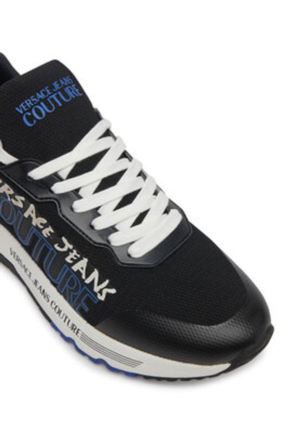 Versace Jeans Couture Sneakersy 78YA3SA9 Czarny. Kolor: czarny. Materiał: materiał