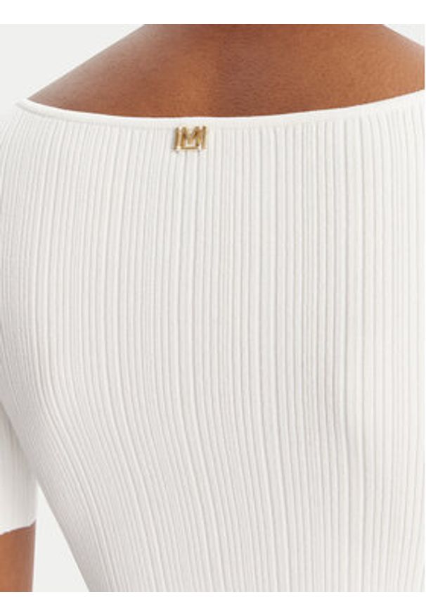 Marciano Guess Sweter 5YGR02 5875Z Biały Regular Fit. Kolor: biały. Materiał: wiskoza