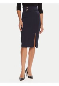Rinascimento Spódnica ołówkowa CFC0126167003 Granatowy Slim Fit. Kolor: niebieski. Materiał: syntetyk