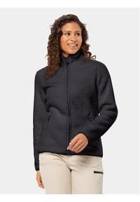 Jack Wolfskin Polar High Curl Jacket 1708732 Czarny Regular Fit. Kolor: czarny. Materiał: syntetyk