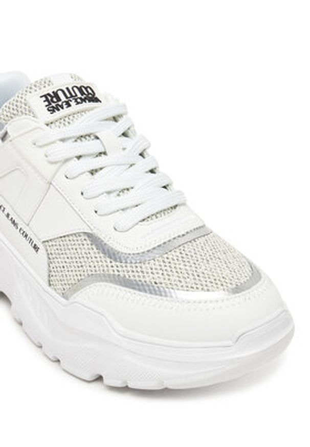 Versace Jeans Couture Sneakersy 78VA3SC4 Biały. Kolor: biały. Materiał: skóra