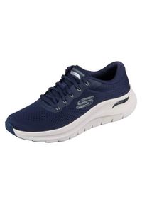 skechers - Buty do chodzenia męskie Skechers Fit 2.0. Kolor: niebieski. Materiał: materiał, syntetyk, tkanina. Sport: turystyka piesza