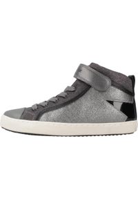 Geox - Buty GEOX J KALISPERA GIRL Szary. Kolor: szary. Materiał: syntetyk, tkanina. Sport: turystyka piesza
