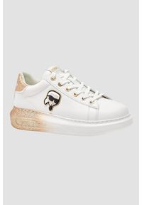 Karl Lagerfeld - KARL LAGERFELD Białe damskie sneakersy skórzane KAPRI Ombre NFT, Rozmiar 36. Kolor: biały. Materiał: skóra #1