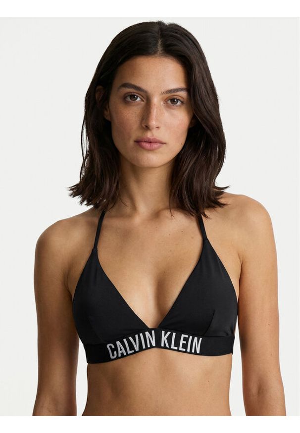 Calvin Klein Swimwear Góra od bikini LV00Q61222 Czarny. Kolor: czarny. Materiał: syntetyk