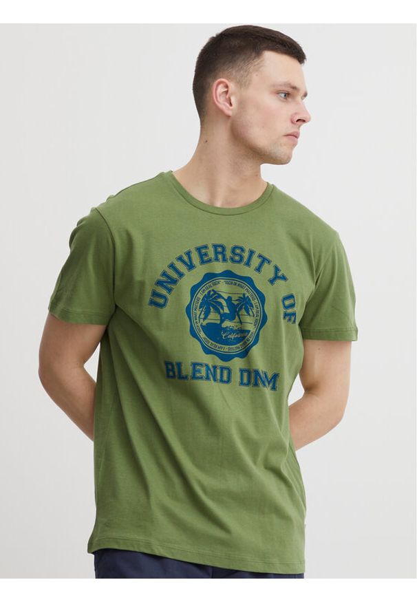 Blend T-Shirt 20715310 Zielony Regular Fit. Kolor: zielony. Materiał: bawełna