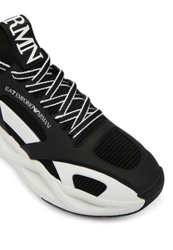 EA7 Emporio Armani Sneakersy 7X000383 AF19525 MC008 Czarny. Kolor: czarny. Materiał: skóra