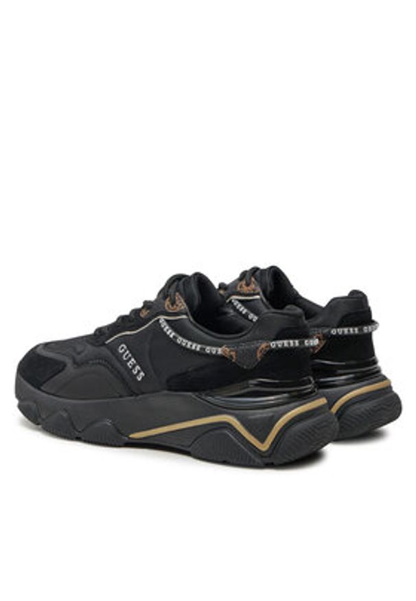 Guess Sneakersy FL7MIC FAL12 Czarny. Kolor: czarny. Materiał: materiał