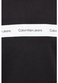 Calvin Klein Jeans bluza męska kolor czarny z nadrukiem. Okazja: na co dzień. Kolor: czarny. Wzór: nadruk. Styl: casual