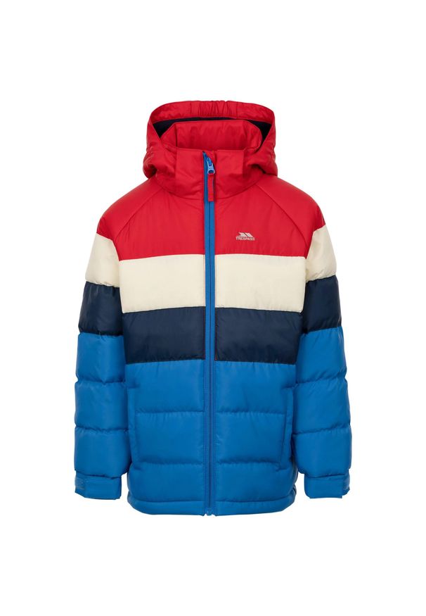 TRESPASS - Kurtka Dziecięca Calmere Padded Jacket. Kolor: niebieski. Materiał: puch. Styl: sportowy
