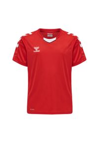Koszulka sportowa z krótkim rękawem dziecięca Hummel Core XK Kids Poly Jersey S/. Kolor: wielokolorowy, czerwony, różowy. Materiał: jersey. Długość rękawa: krótki rękaw. Długość: krótkie