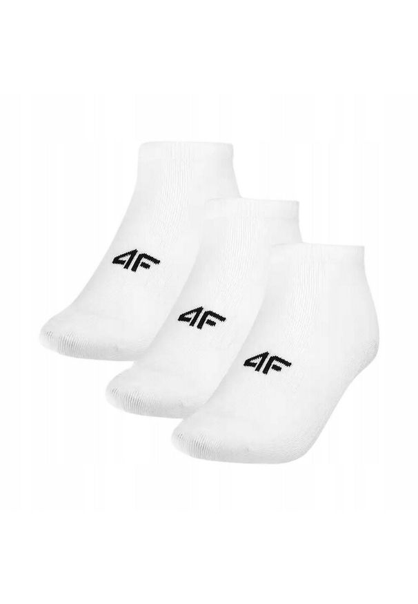 4f - Skarpetki Do Kostek Męskie Casual 3pak. Kolor: biały. Sport: turystyka piesza