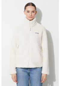 columbia - Columbia bluza damska kolor beżowy wzorzysta 1905913-575. Okazja: na co dzień. Kolor: beżowy. Materiał: dzianina. Styl: casual