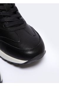 Big-Star - Sneakersy męskie ze skóry naturalnej czarne NN174287 906. Okazja: na co dzień. Kolor: czarny. Materiał: skóra