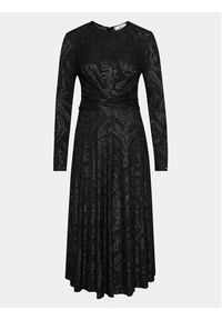 Nissa Sukienka codzienna RZ14523 Czarny Slim Fit. Okazja: na co dzień. Kolor: czarny. Materiał: wiskoza. Typ sukienki: proste. Styl: casual #3