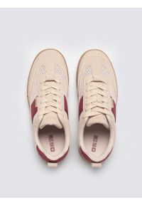 Big-Star - Sneakersy damskie z czerwonymi wstawkami jasnoróżowe TT274760 600. Nosek buta: okrągły. Zapięcie: sznurówki. Kolor: różowy. Materiał: guma, mesh, syntetyk, materiał. Szerokość cholewki: normalna #4