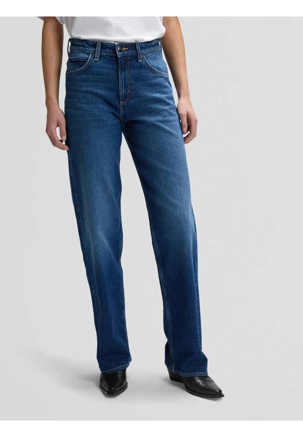 Lee - DAMSKIE SPODNIE LEE RIDER LOOSE NAVY CAST 112378933