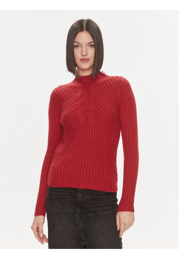 Liu Jo Sweter MF3223 MA95M Czerwony Regular Fit. Kolor: czerwony. Materiał: wełna, syntetyk
