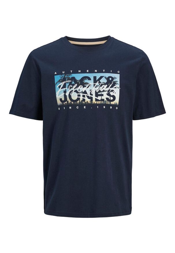 Jack & Jones - Jack&Jones T-Shirt Colton 12268438 Granatowy Standard Fit. Kolor: niebieski. Materiał: bawełna