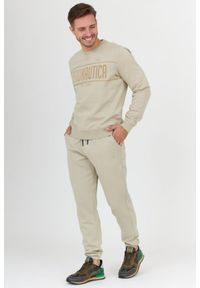 Aeronautica Militare - AERONAUTICA MILITARE Beżowe spodnie męskie dresowe. Kolor: beżowy. Materiał: bawełna #5
