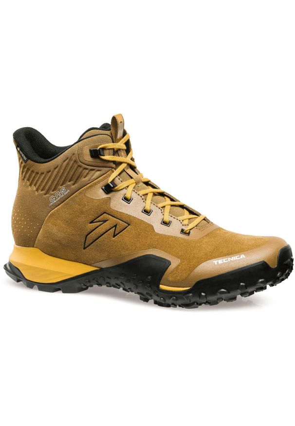 TECNICA - Buty trekkingowe męskie Tecnica Magma Mid Gtx. Kolor: żółty. Materiał: zamsz. Sport: turystyka piesza